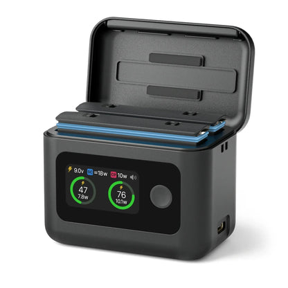 Battery Charger for Insta360 X5 Accessories, 27W Dual Fast Charging Case w/LCD Display, Intelligent Two Way Charger Hub