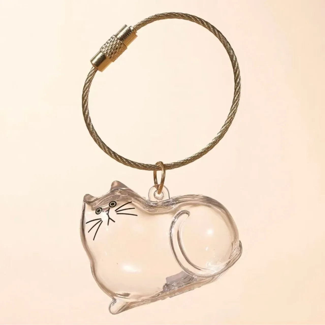 Adorable Dog Hair Storage Pendant Transparent Lovely Pet Hair Storage Box Keychain Handmade DIY Pet Souvenirs for Pet Lovers