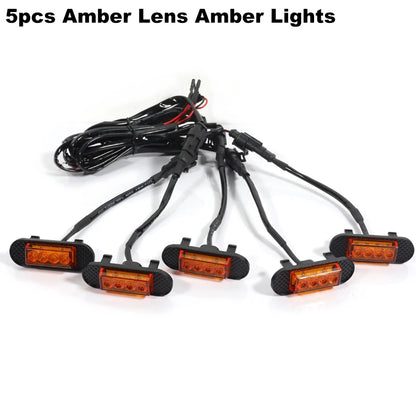 iJDM Car LED Front Grille Clearance Light For Ford Bronco Badlands Wilderness Edition Amber Daytime Running Light Warning Lamp