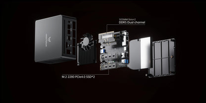 MINISFORUM OCuLink Gaming Mini PC UM890 UM880 Pro AMD Ryzen 9 8945HS R7 8845HS 2*USB4 2*DDR5 2*PCIE4 Windows 11 Computer WiFi6E