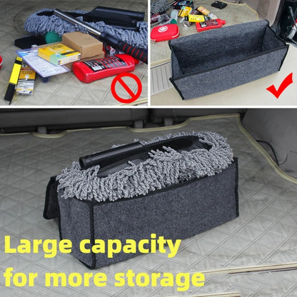 Car Trunk Soft Felt Storage Box - Large Anti-Slip Compartment Organizer, Auto Boot Storage Accessories