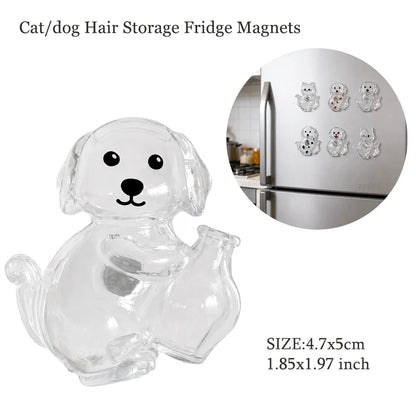 Adorable Dog Hair Storage Pendant Transparent Lovely Pet Hair Storage Box Keychain Handmade DIY Pet Souvenirs for Pet Lovers