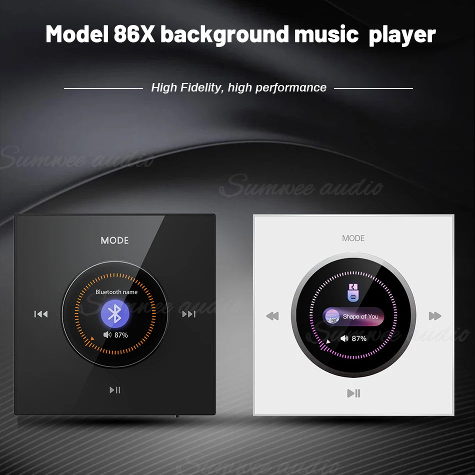 86 Background Music system Bluetooth-compatible HiFi Home Theater Stereo Sound Mini Wall Amplifier Panel M3 Ceiling Speaker sets