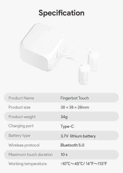 Tuya BLE Touch Screen Finger Robot Rechargeable Smart remote control timing screen clicker Touch Switch Robot Remoter AlexaVoice