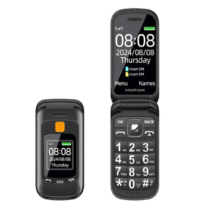 Mafam F899 Small Cover Folded Elderly Mobile Phone For Seniors Dual Display SOS Button Fast Quick Call Anti-Scratch Low Price