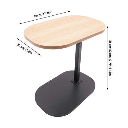 Table d'appoint moderne autoportante en forme de C, petite table basse, table d'appoint réglable en hauteur