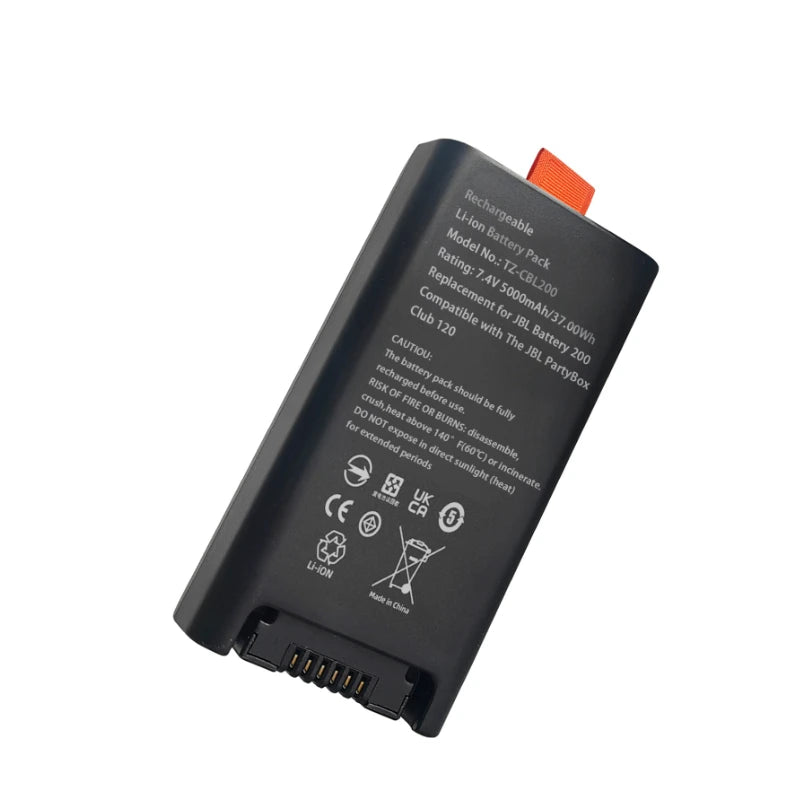 CBL200 7.4V 5000mAh 37Wh Replacement Bluetooth Speaker Battery for JBL Battery 200 for JBL PartyBox Club 120 Portable Speaker