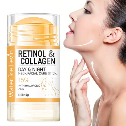 Retinol and Collagen Facial Neck Cream, Lifting Neck, Firming and Moisturizing Skin, Powerful Moisturizing Neck and Facial Skin, Brightening Neck Texture