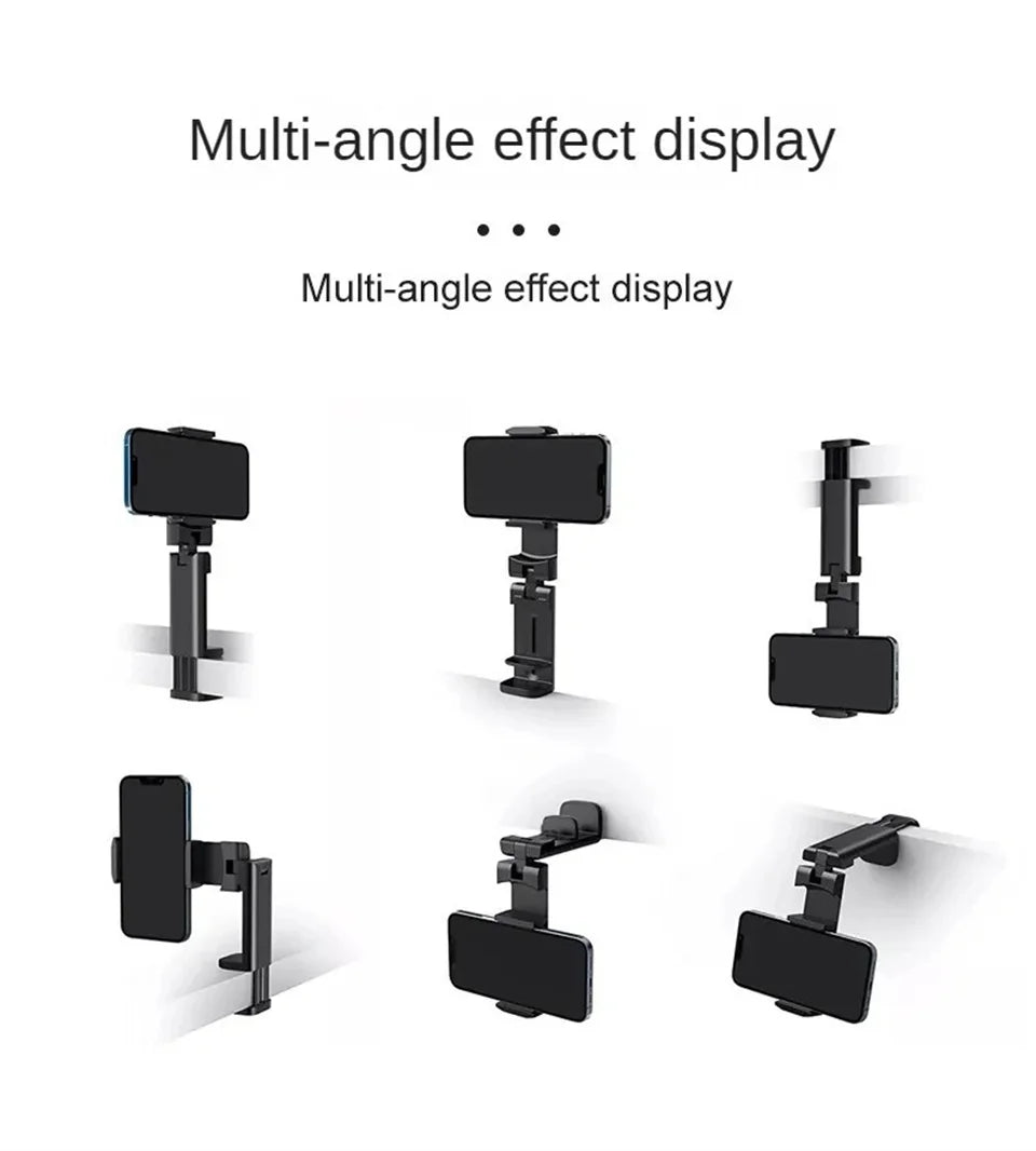 Airplane Phone Holder Portable Foldable Desktop Mobile Phone Stand Rotatable Selfie Holding Live Train Seat Clip Lazy Bracket