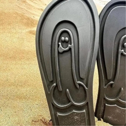 Funny  Penis Flip Flops Spoof Beach Flip Flops for Men's Summer Beach Sandals Comfort Non Slip Sandal
