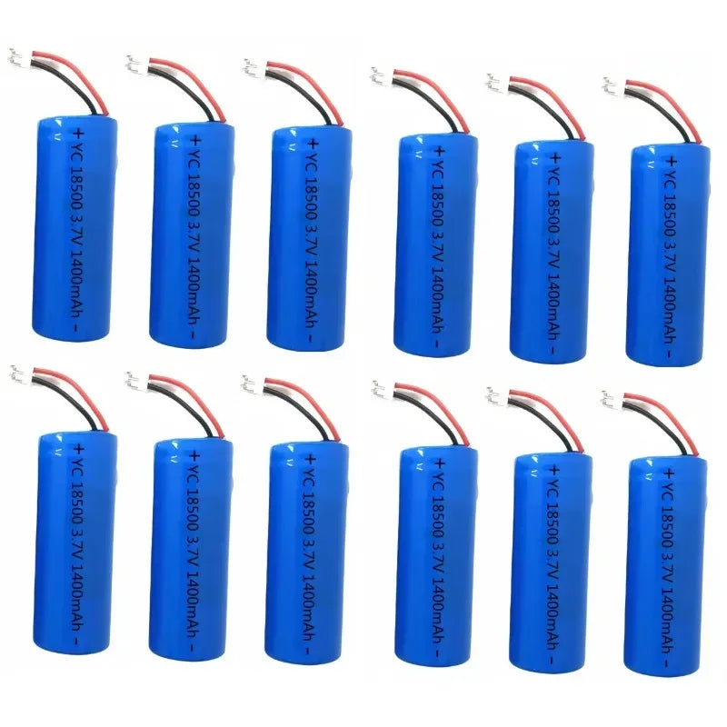 3.7V 18500 rechargeable lithium battery 1400mAh rechargeable battery flashlight strong lighting power tool battery