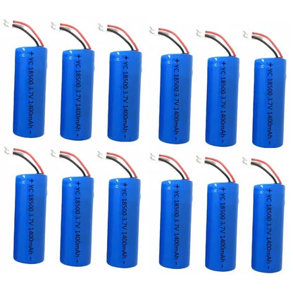 3.7V 18500 rechargeable lithium battery 1400mAh rechargeable battery flashlight strong lighting power tool battery