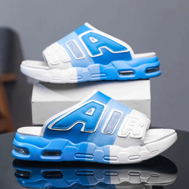 High Quality Slippers for Men Air Cushion Design Slide Man Summer New PVC Soft Non Slip Mens Sports Flip Flops Chanclas Hombrew
