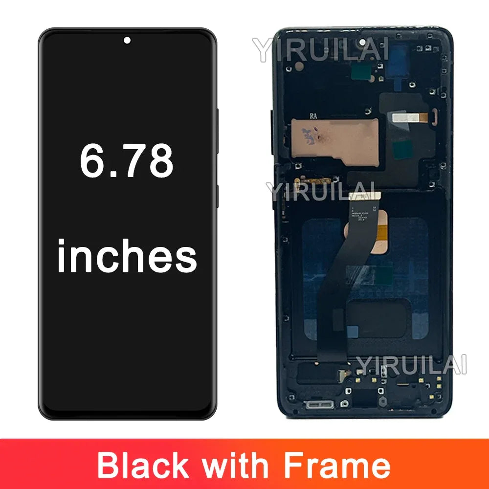 6.78" Super AMOLED For Samsung S21 Ultra 5G G998 G998U Display Touch Screen Digitizer For Samsung S21Ultra G998B LCD