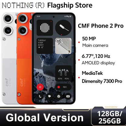 CMF Phone 2 Pro Global Version Smartphone MediaTek Dimensity 7300 Pro 5G 5000 mAh 6.77 AMOLED 120Hz Main Camera 50MP NFC