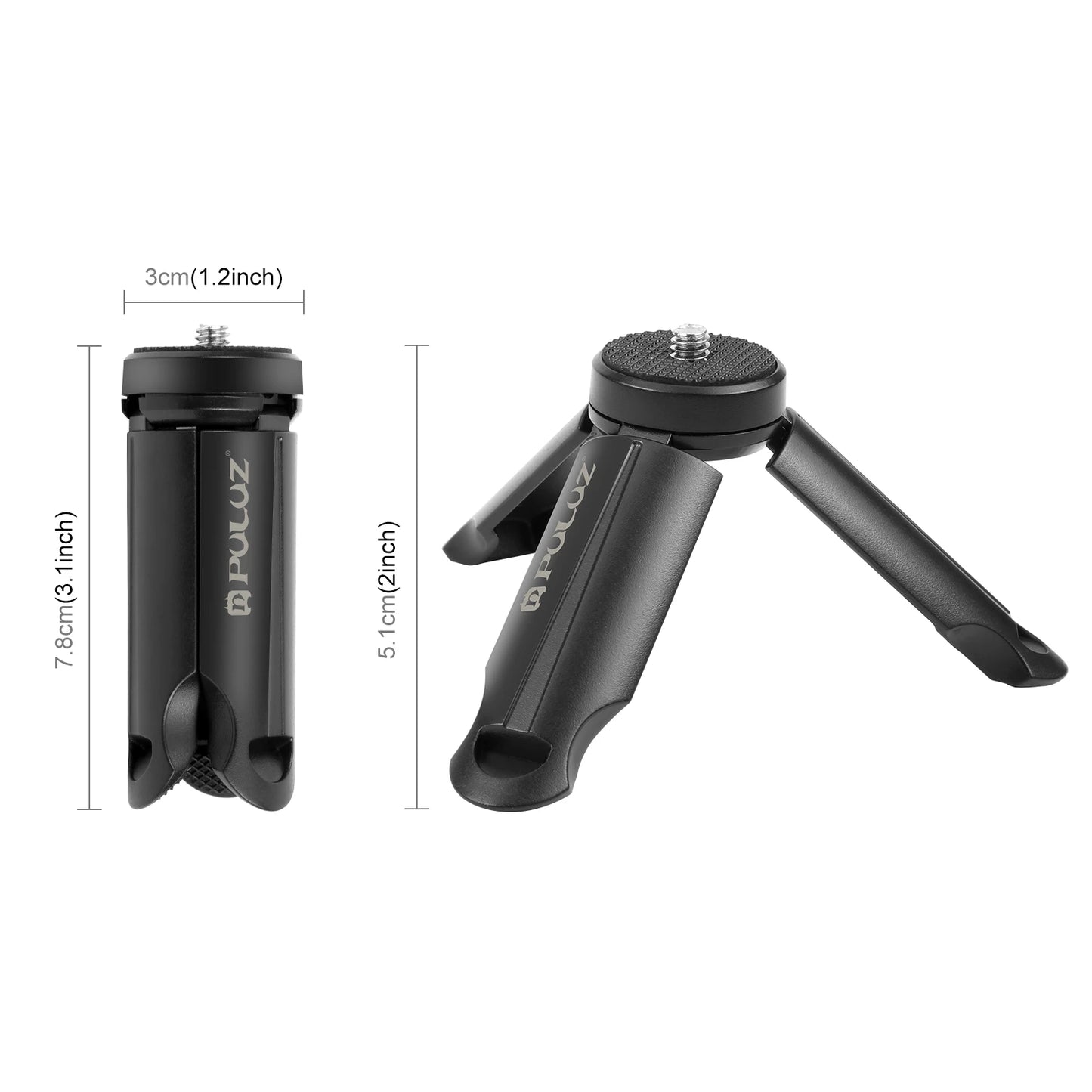 PULUZ Mini Portable Folding Plastic Stand Tripod Tripode&Universal Phone Clamp Bracket Smartphones Holder Clip for xiaomi,huawei