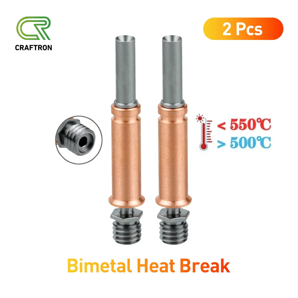 Anycubic Kobra 3 Combo Spare parts Bimetal Heat Break Brass Nozzle Upgrades Throat Throats Hot End 3D Printer Accessories