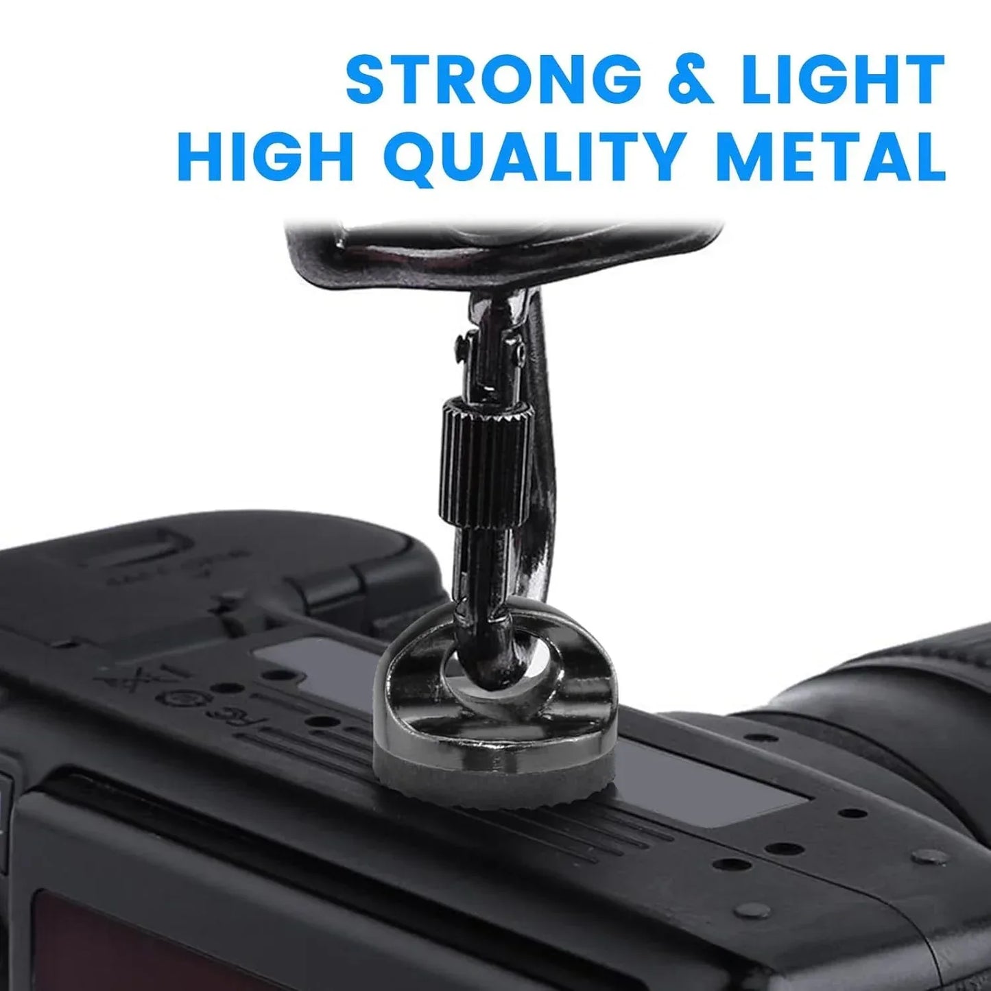 Universal 1/4" Camera Screw with Rubber Washer Aluminum Alloy Thread Camera Fixing Screw for Quick Release Wrist Strap Sling