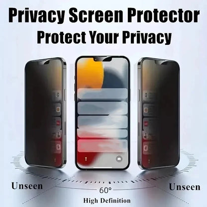5Pcs Full Cover Anti Spy Screen Protector for iPhone 17 16 12 13 14 15 PRO MAX 14 Plus Tempered Glass Privacy 15 Plus 16 Pro Max