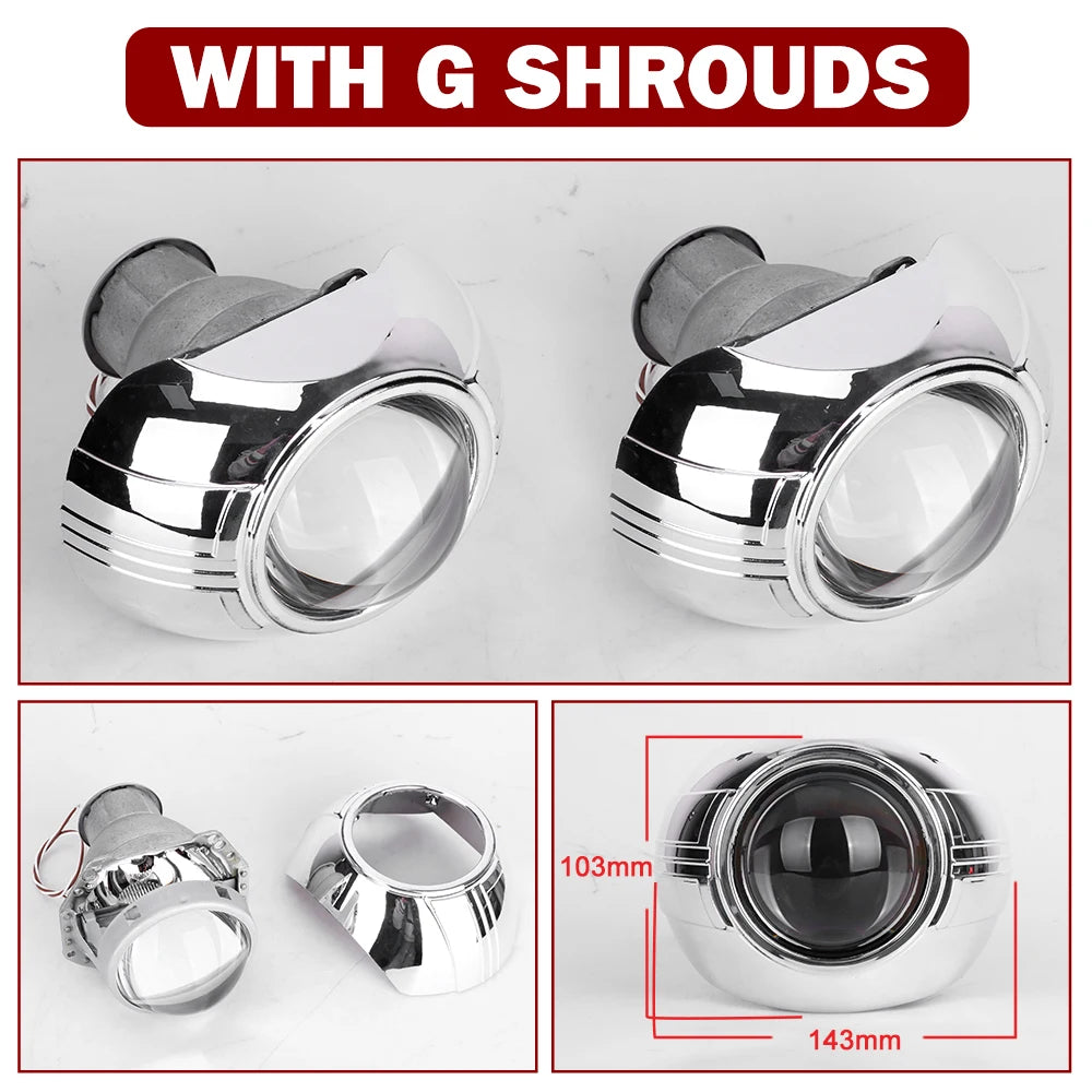 3 inch Projector Lens H7 For Hella 3R Headlights Retrofit Kit Single Xenon Moto Low Beam Auto Lamp H7 D2S D2H LED HID Car Light