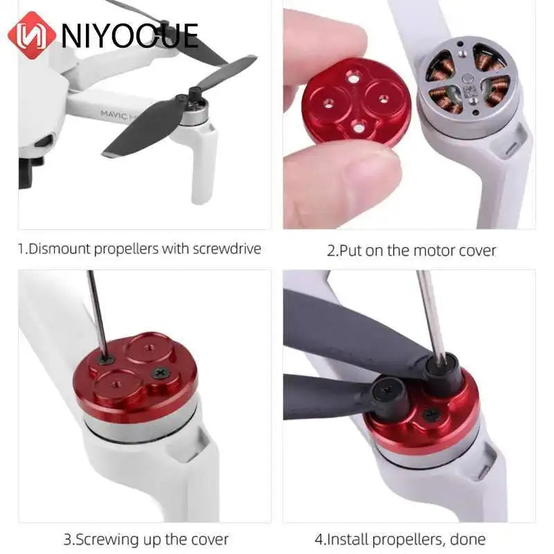 For DJI Mini 4K Mini 2SE Motor Cover Scratch Proof Propellers Aluminum Alloy Protective Cover For Mavic Mini 2 Accessories