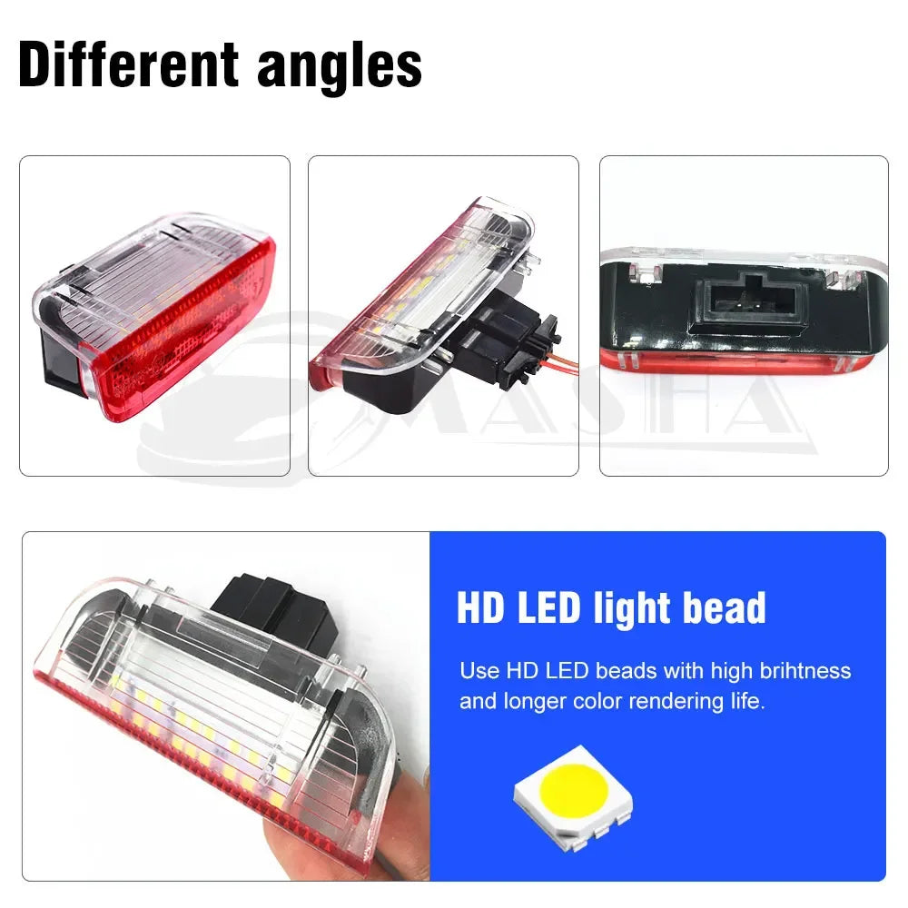 For VW Golf 5 6 7 7.5 T-ROC CC Passat Jetta Tiguan Variant Phidnon Scirocco Touran Auto Signal Lamp 2Pcs 12V LED Car Door Light