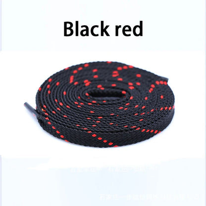 1Pair Mixed Color Shoe Laces Black and White Stripe Double Flat Shoelaces Sneakers Casual Shoes Shoelace