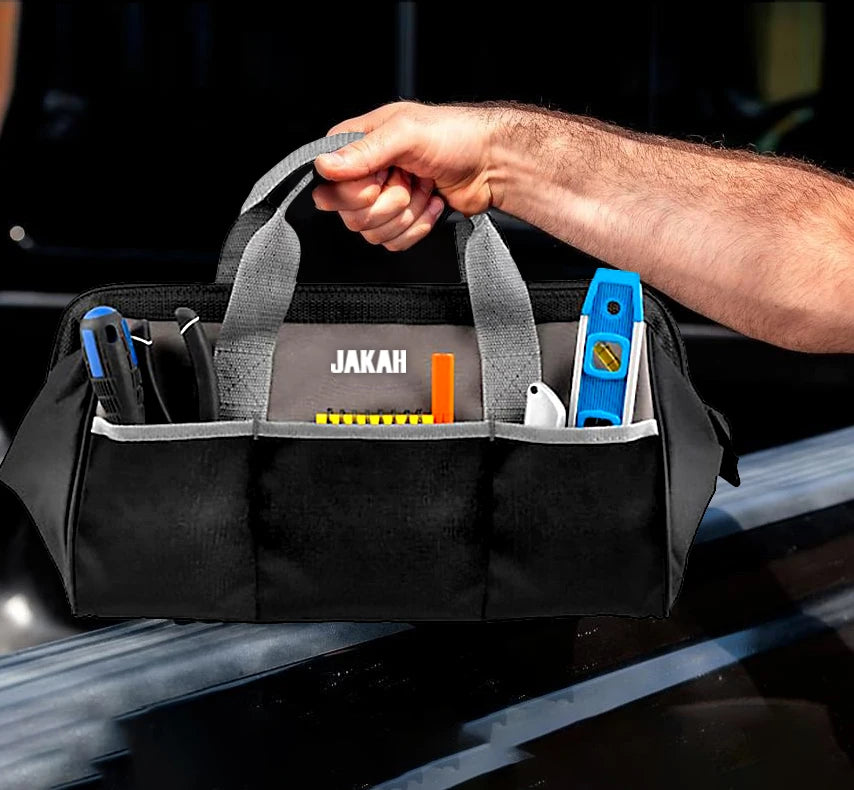 10-inch & 18-inch Tool Storage Bag, Zip-Top Wide Mouth Tool Tote Bag