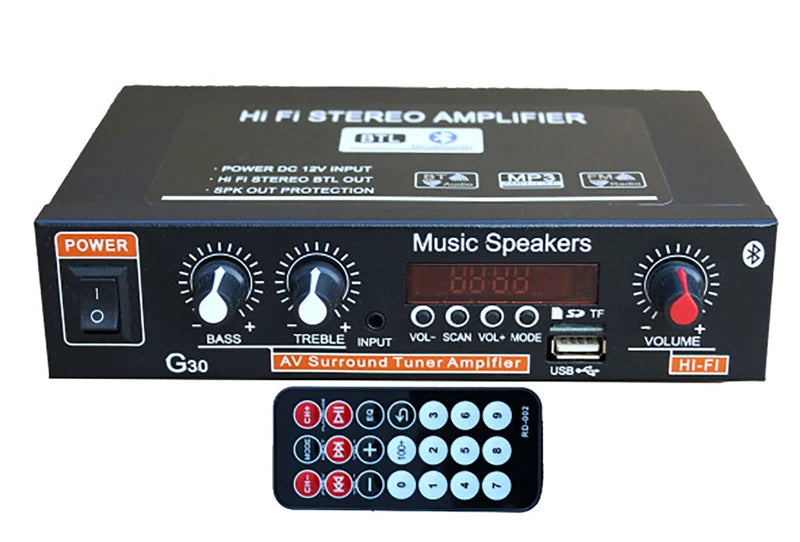 G919H 1000W Home Power Amplifiers Audio Bluetooth Amplificador Subwoofer Speakers Theater Audio Sound System FM USB 110V/220V
