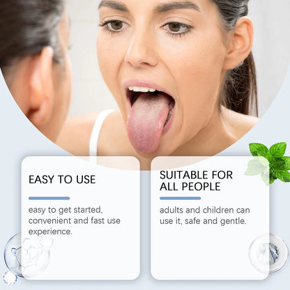 50ml Tongue Cleaning Gel Set,For Bad Breath Long Lasting-Freshness Mouth Odor-Eliminators,Tongue Cleaning Paste For Home