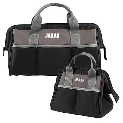 10-inch & 18-inch Tool Storage Bag, Zip-Top Wide Mouth Tool Tote Bag