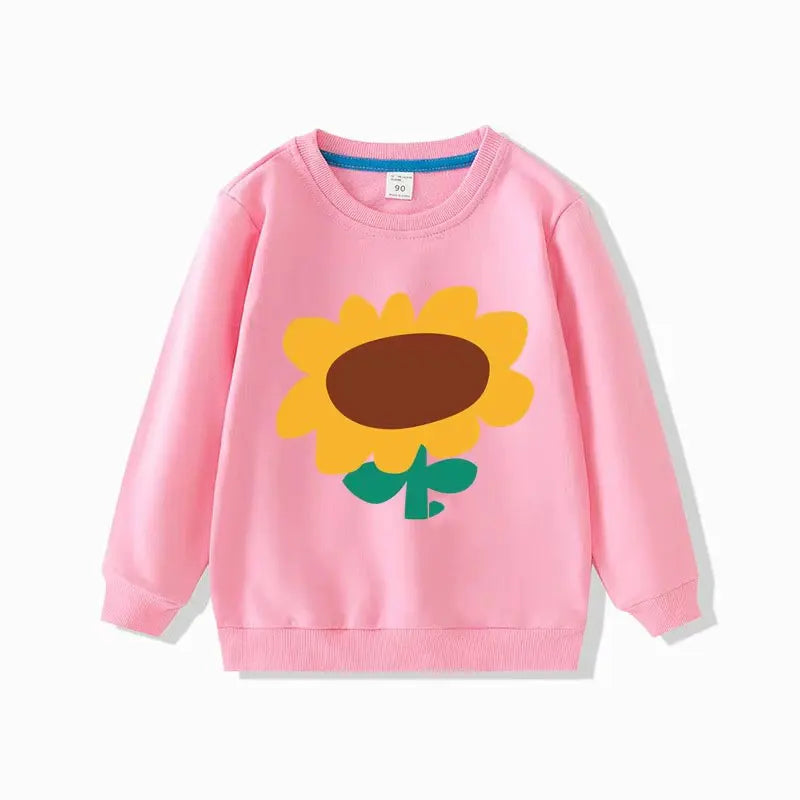 Children Sweatshirts Long Sleeve Tops for Kids Cartoon Boys T-shirts Spring Autumn Girls Pullovers Toddler Outfits Baby Tees