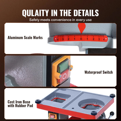 SucceBuy Circular Saw Blade Sharpener 370W Sharpening Machine 3600RPM Saw Blade 5Inch Wheel Rotary Mill Polisher for Carbide