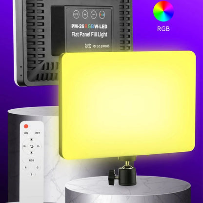 10inch RGB LED Photography Video Light Panel Lighting Photo Studio Lamp Kit Remote Control For Shoot Live Streaming Tripod Stand
