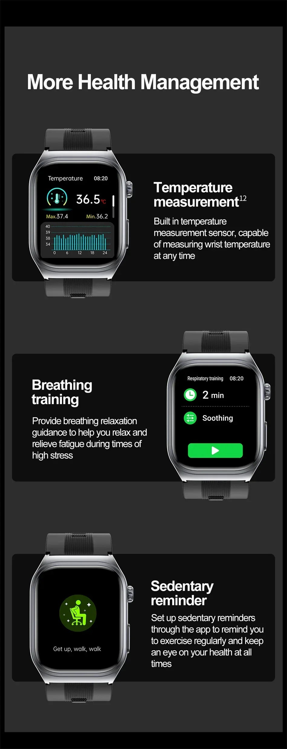 Sapphire Glass Air Pump Airbag Test Three High Smart Watches Men ECG Heart Rate Blood Pressure Health Tracker NFC Smartwatch