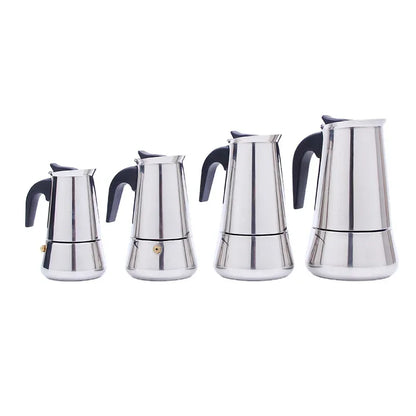 Stainless Steel Moka Pot Espresso Percolator Coffee Pots Electric Italian Turkish Portable Camping Moka Pots