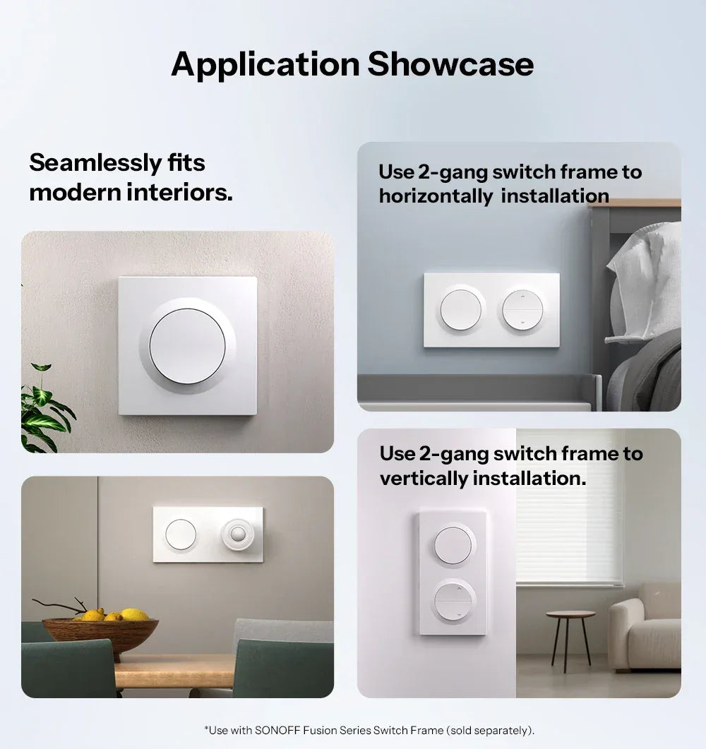 SONOFF Orb-ZBW1L Zigbee Smart Wall Switch Fusion Series ZBMINIL2-E No Neutral Required Seamless Integration With Home Assistant