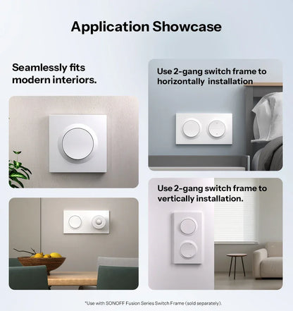 SONOFF Orb-ZBW1L Zigbee Smart Wall Switch Fusion Series ZBMINIL2-E No Neutral Required Seamless Integration With Home Assistant