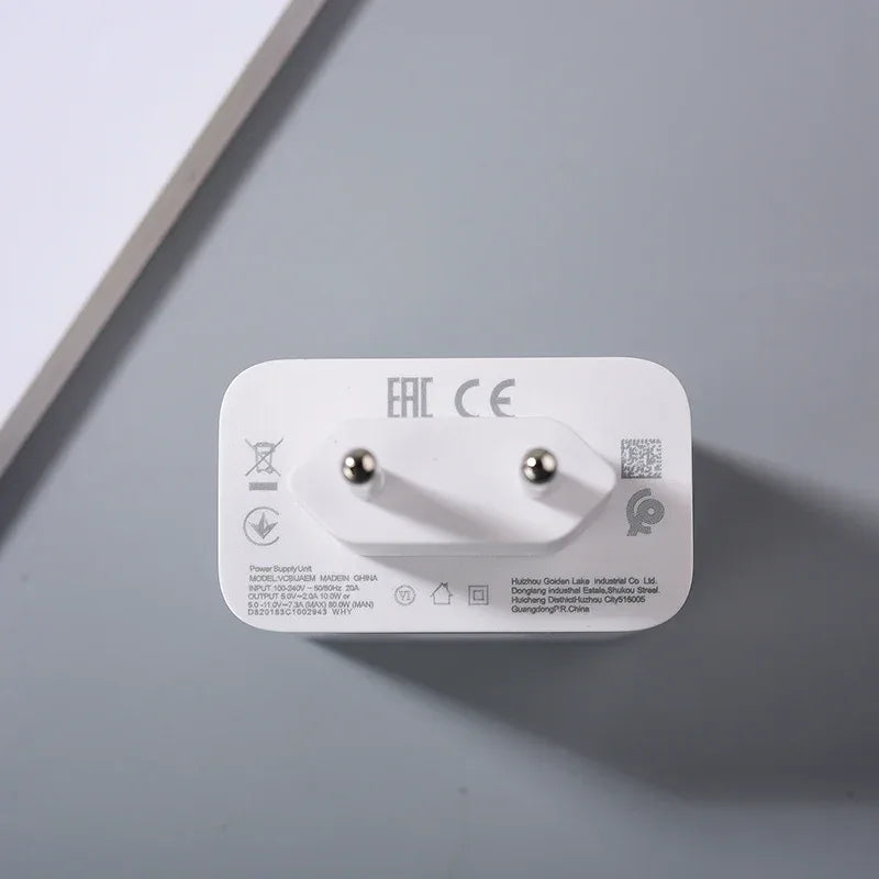 Oneplus 80W Supervooc Charger EU/US Fast Charge Adapter Usb Type C Cable for One Plus 1+ 12R 10 9 8 7 7T Pro Ace 2 Nord 2T Ace 3