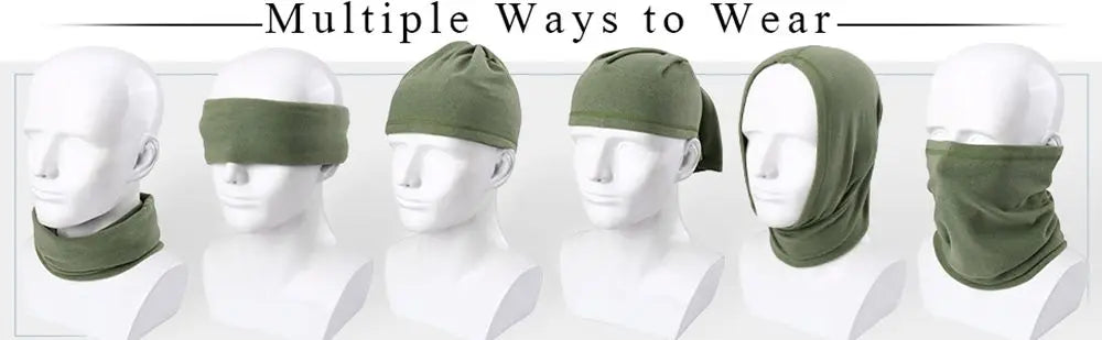 Winter Fleece Thermal Neck Warmer Gaiter Bandana Face Mask Ear Cover Tube Scarf Skiing Snowboard Neckerchief Headband Women Men