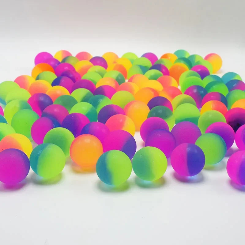 10Pcs 25mm Outdoor Bounce Ball Game Toys for Kids Birthday Party Favors Giveaway Pinata Filler Halloween Carnival Party Gift