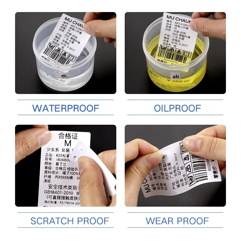 10 Rolls Niimbot B1 B21 B3S Thermal Lable Tape 5 Rolls 40mm 50mm Price Label Maker Sticker for Niimbot Printer Waterproof Paper