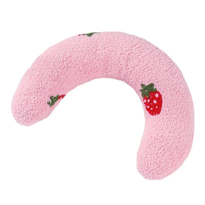 Warm Fluffy Pet Neck Pillow Comfortable U-Shaped Cushion for Cats Dogs Anxiety Relief and Deep Sleep