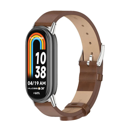 Strap for Xiaomi Mi Band 10 9 8 Bracelet Fashion Leather Replacement Wristband Miband 8 NFC Correa Mi Smart Band 8 9 Wrist Strap
