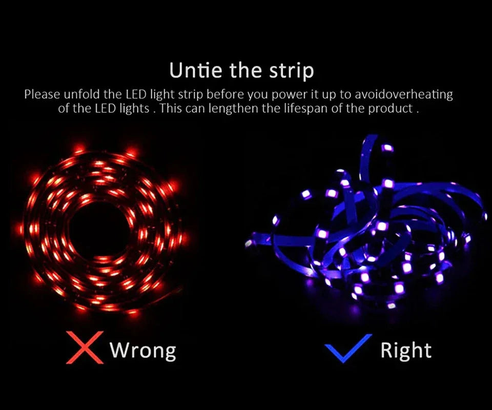 RGB Led Lights Strip Wifi Bluetooth Adhesive Led Tape Rgb 5050 Led Strips For Bedroom Party Lights Wall Room Decoration