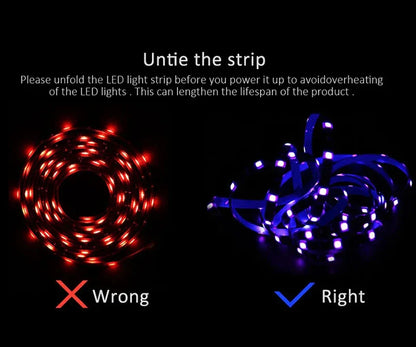 RGB Led Lights Strip Wifi Bluetooth Adhesive Led Tape Rgb 5050 Led Strips For Bedroom Party Lights Wall Room Decoration