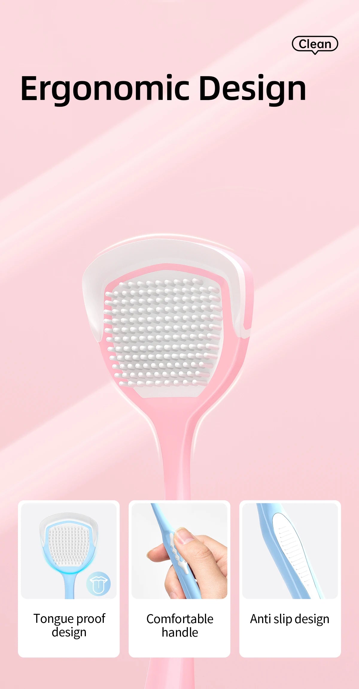 Tongue Coating Scraper, Tongue Coating Cleaning Gel, Oral Refreshing Cleaning Toothpaste, Tongue Brush, Cleaner