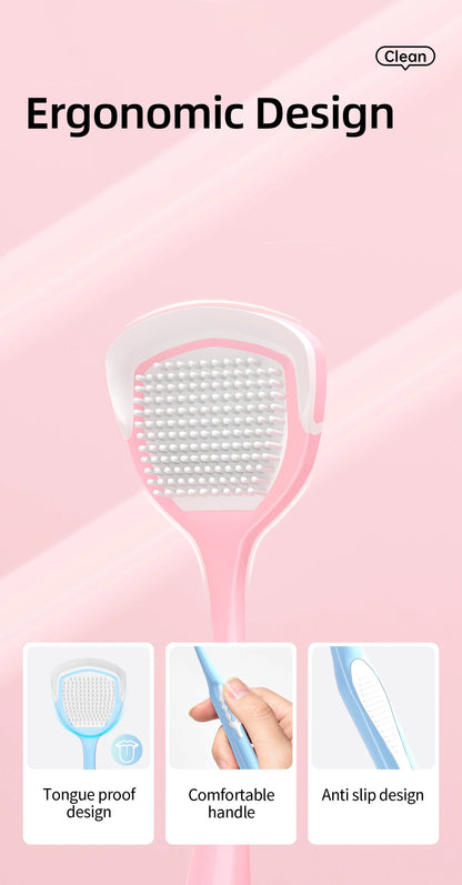 Tongue Coating Scraper, Tongue Coating Cleaning Gel, Oral Refreshing Cleaning Toothpaste, Tongue Brush, Cleaner