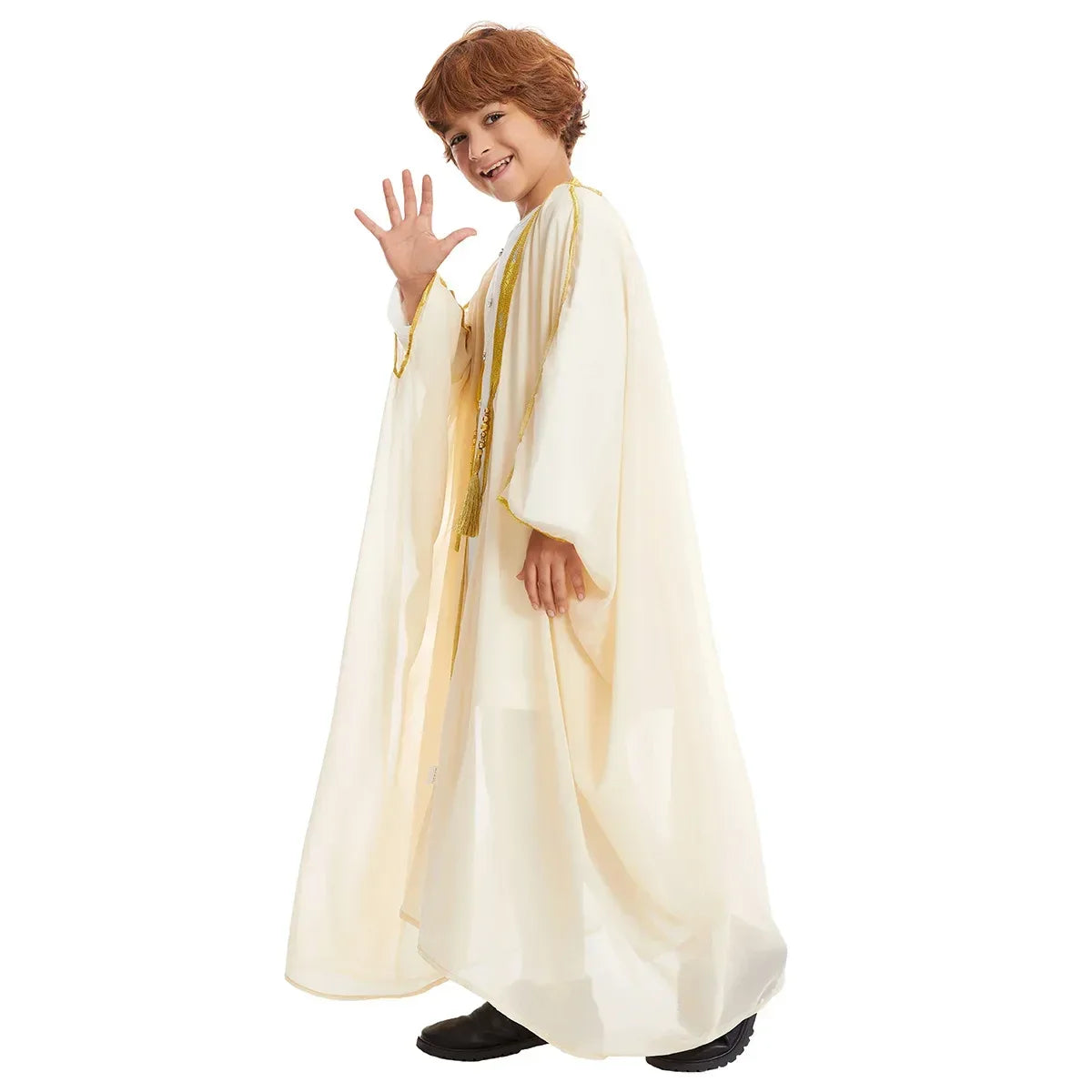 Muslim Saudi Arabian Boy Abaya Children Praying Islamic Clothing Kimono Middle Eastern Teen Dress Dubai New Fashion Classic