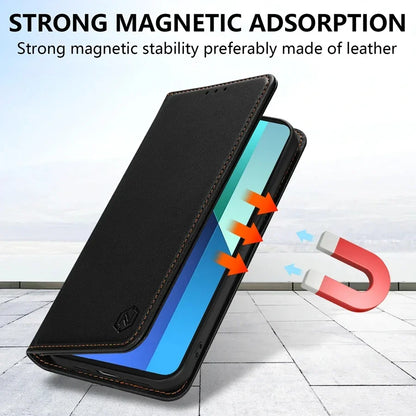 Wallet Skin friendly Magnetic Card Slot Flip Leather Case For Xiaomi 14T Poco X7 C75 M7/X6 Pro Redmi 14C 13 A4 Note 14 Pro+ 14S